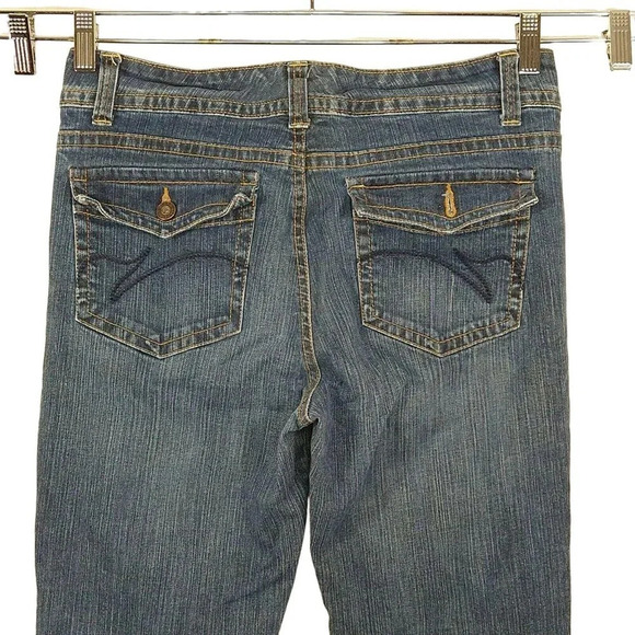 Gloria Vanderbilt Denim Jeans Straight Women Size 8 Average Flap Pockets FLAW - Picture 4 of 8